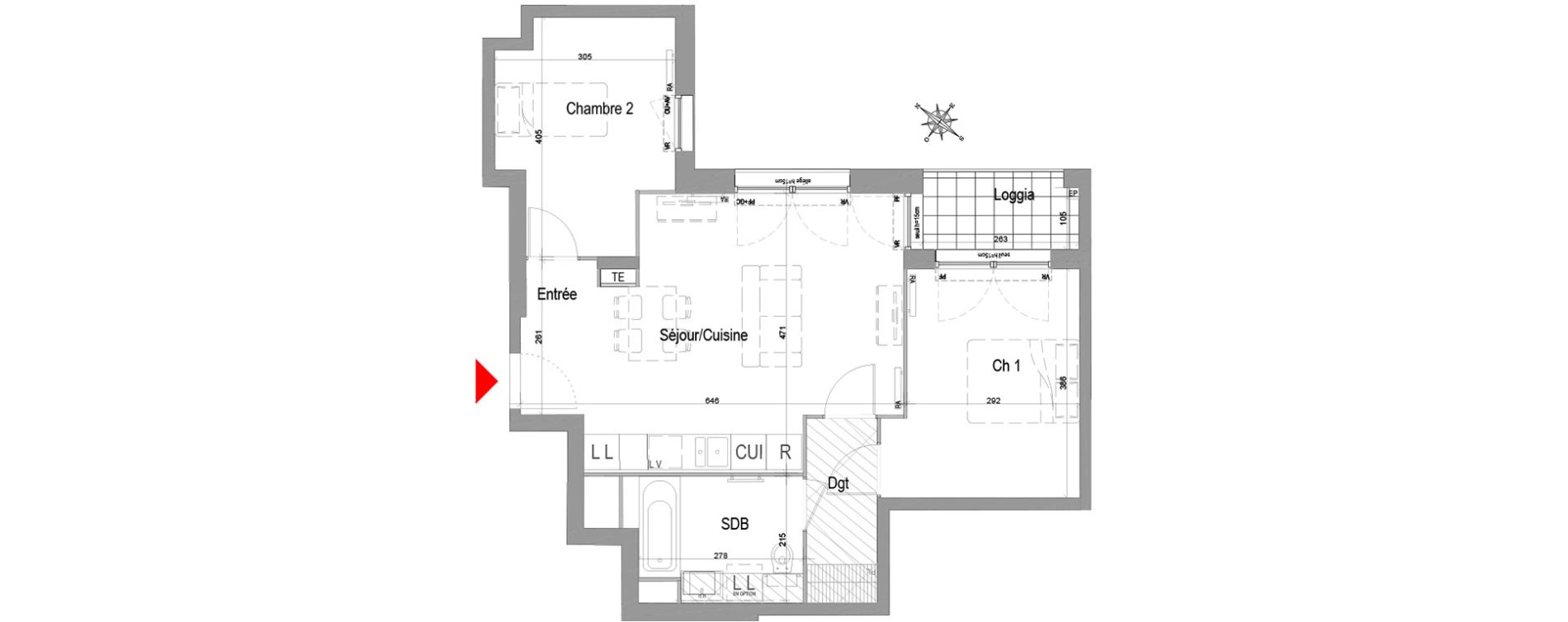 Appartement T3 de 56,72 m2 &agrave; Champigny-Sur-Marne Quatre cit&eacute;s