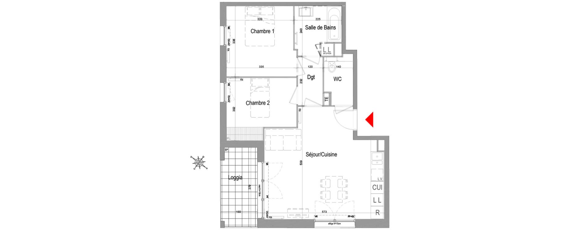 Appartement T3 de 57,36 m2 &agrave; Champigny-Sur-Marne Quatre cit&eacute;s