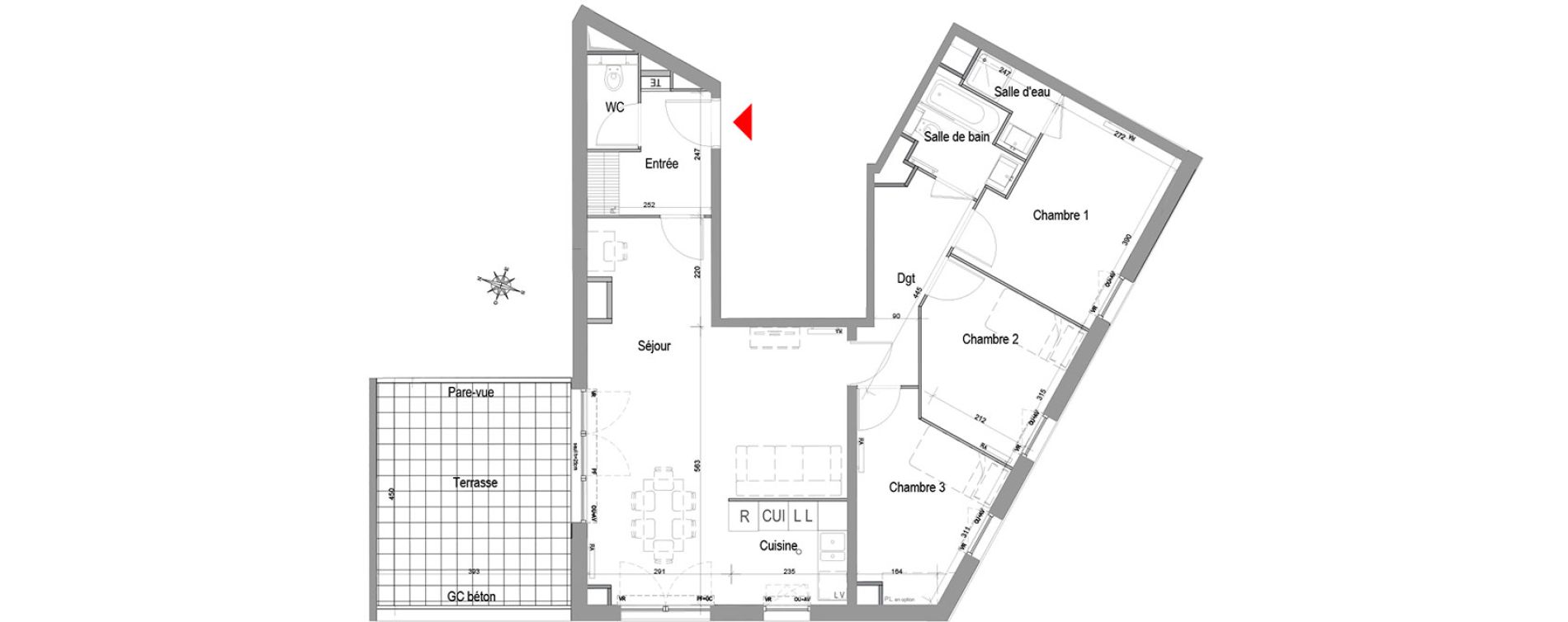 Appartement T4 de 82,27 m2 &agrave; Champigny-Sur-Marne Quatre cit&eacute;s