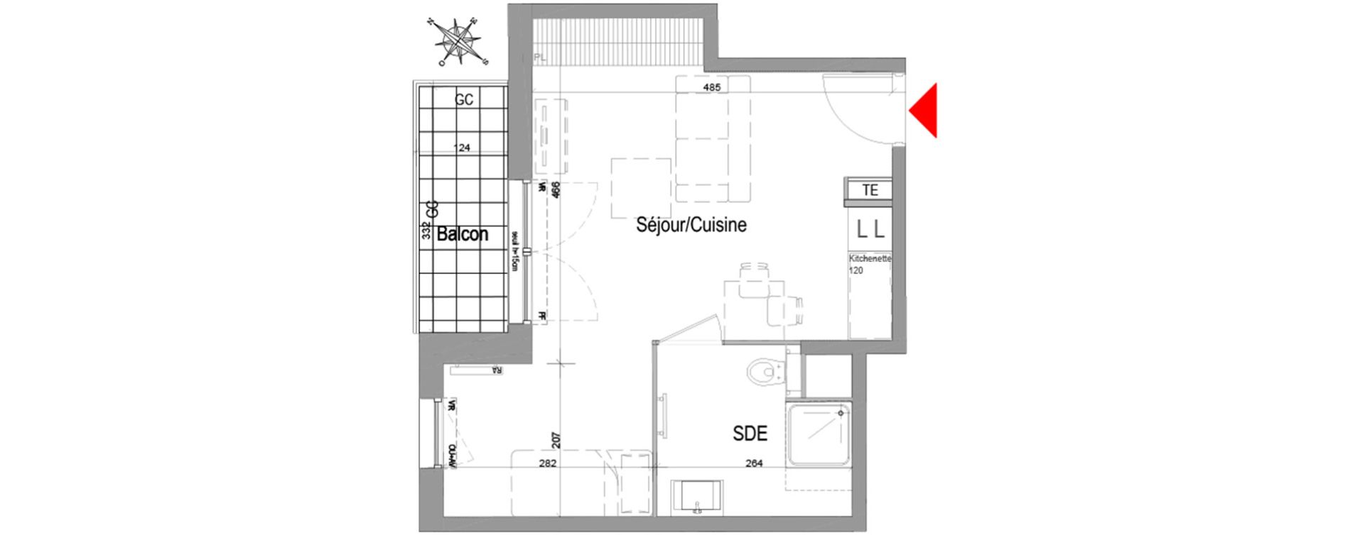 Appartement T1 de 30,82 m2 &agrave; Champigny-Sur-Marne Quatre cit&eacute;s