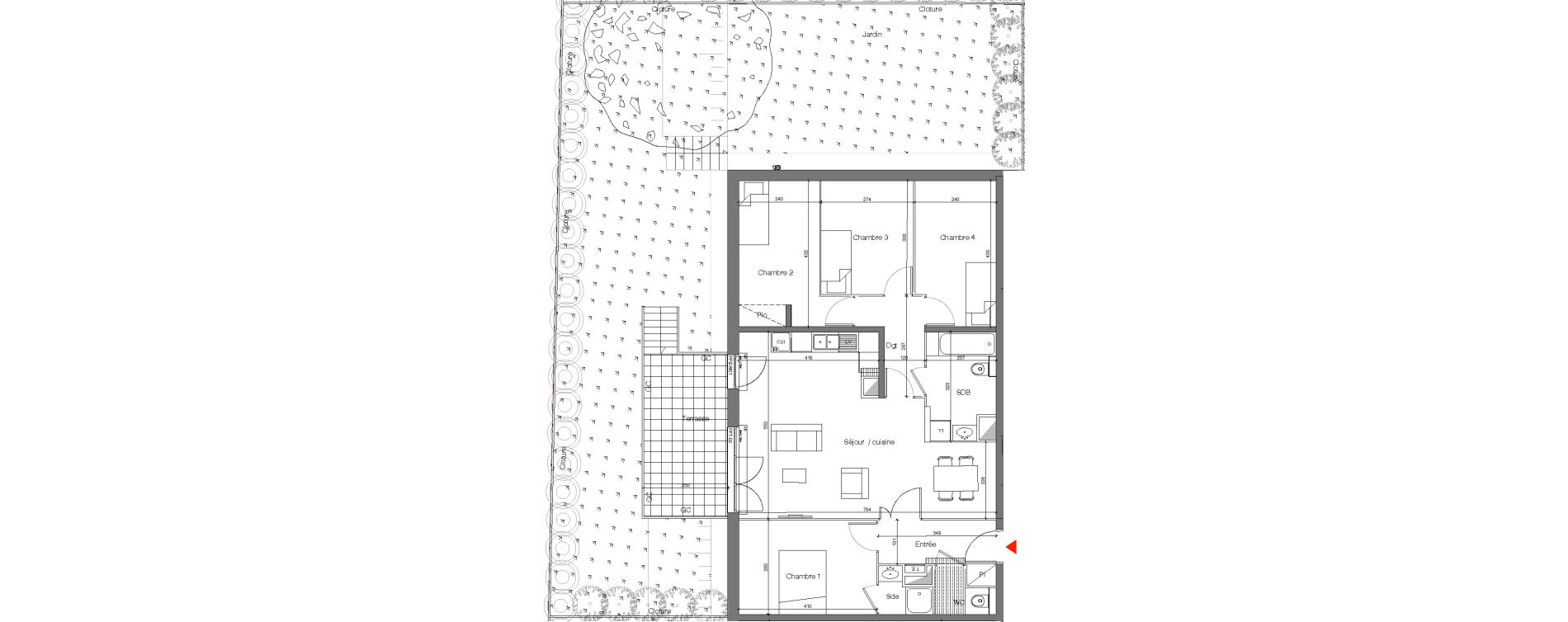 Appartement T5 de 93,36 m2 &agrave; Champigny-Sur-Marne Quatre cit&eacute;s