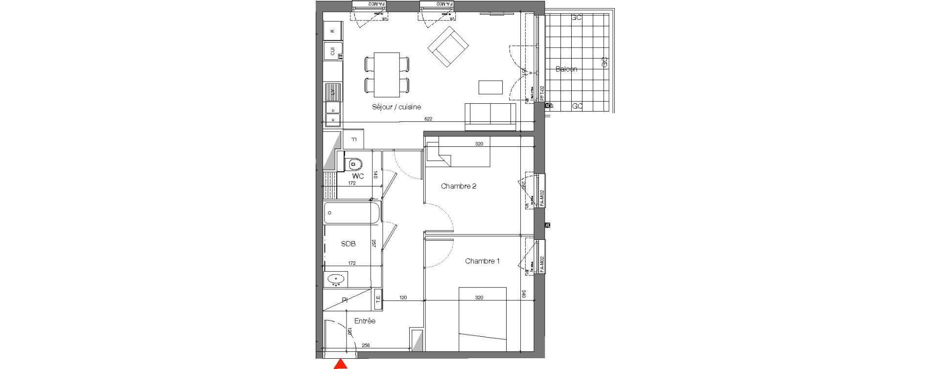 Appartement T3 de 59,50 m2 à Champigny-Sur-Marne Quatre cités