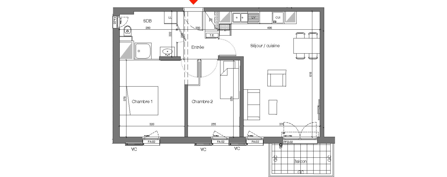 Appartement T3 de 57,18 m2 &agrave; Champigny-Sur-Marne Quatre cit&eacute;s