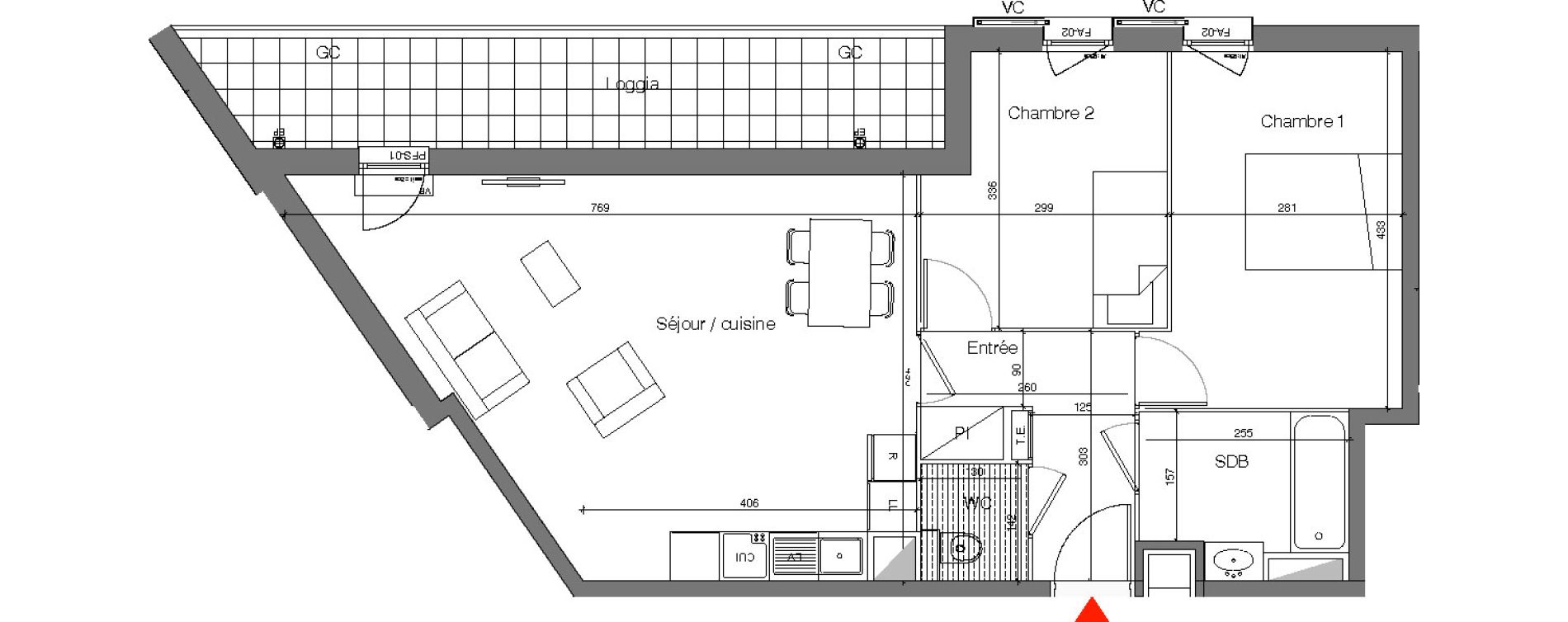 Appartement T3 de 62,19 m2 à Champigny-Sur-Marne Quatre cités