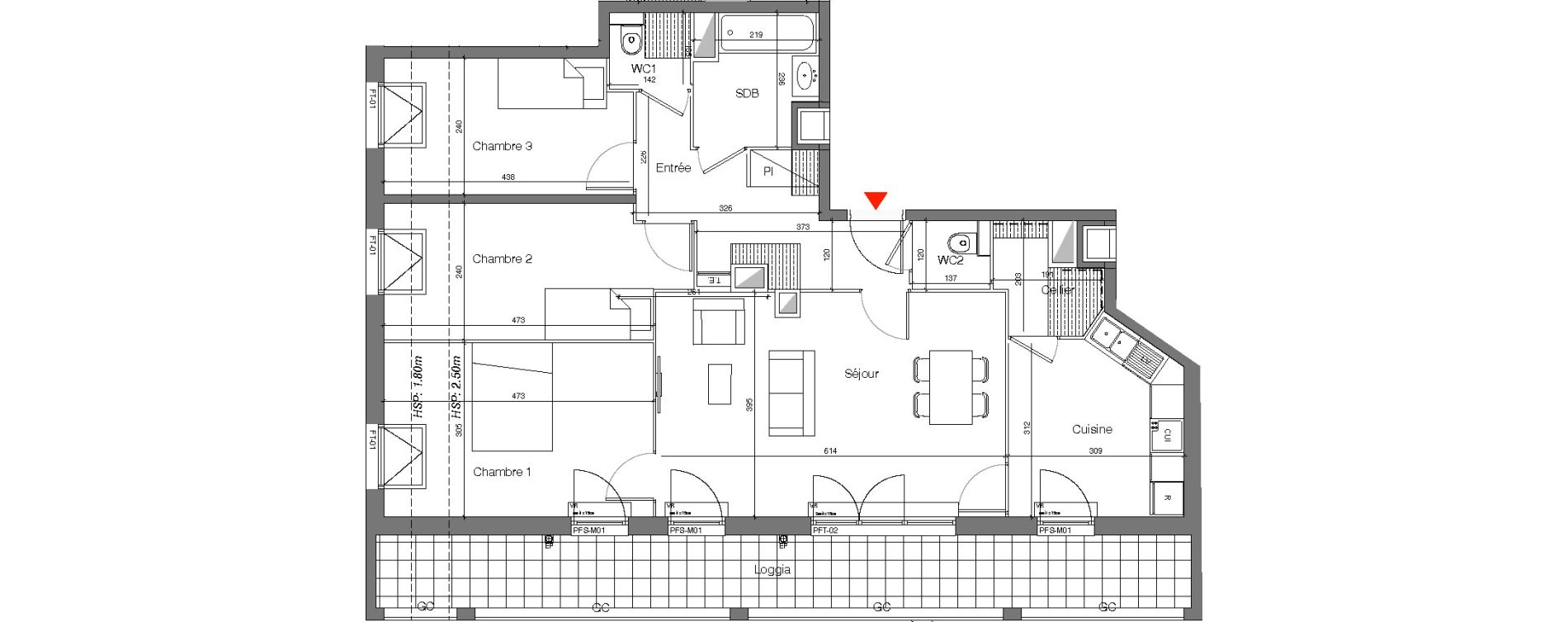 Appartement T4 de 86,21 m2 &agrave; Champigny-Sur-Marne Quatre cit&eacute;s