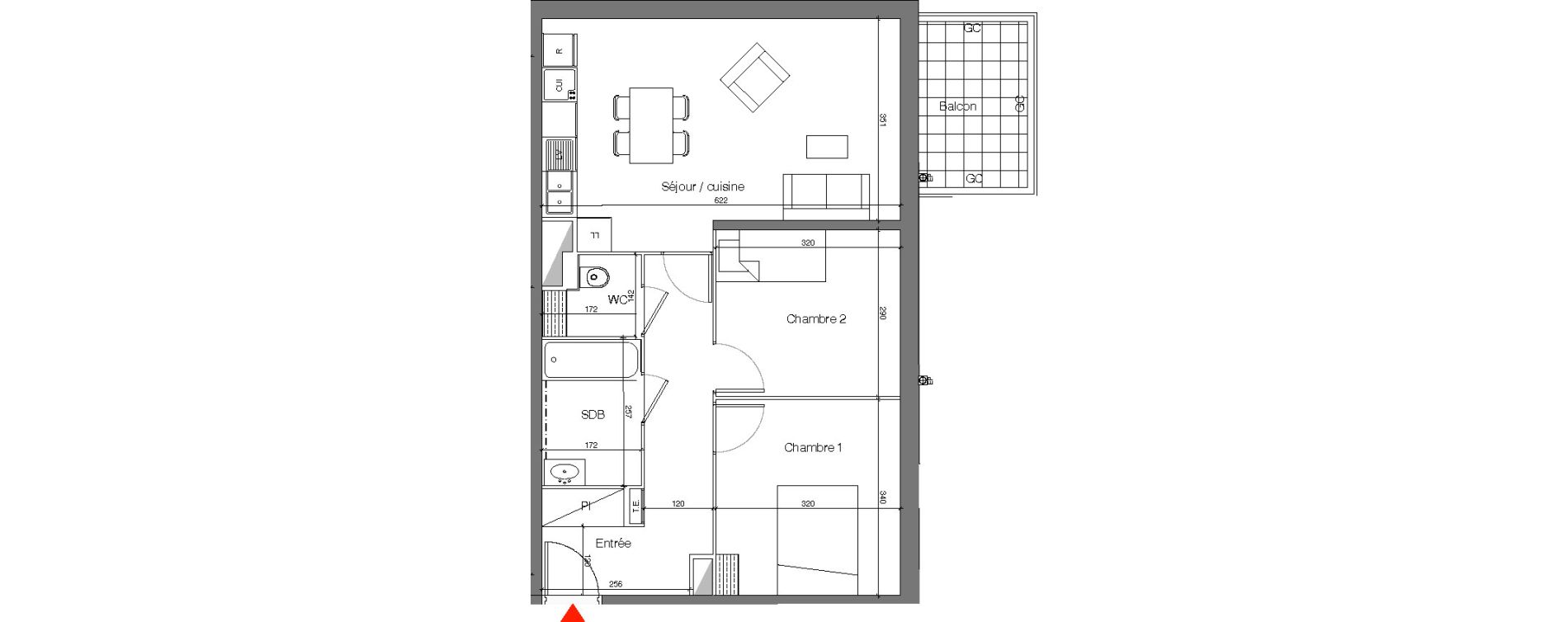 Appartement T3 de 59,50 m2 &agrave; Champigny-Sur-Marne Quatre cit&eacute;s