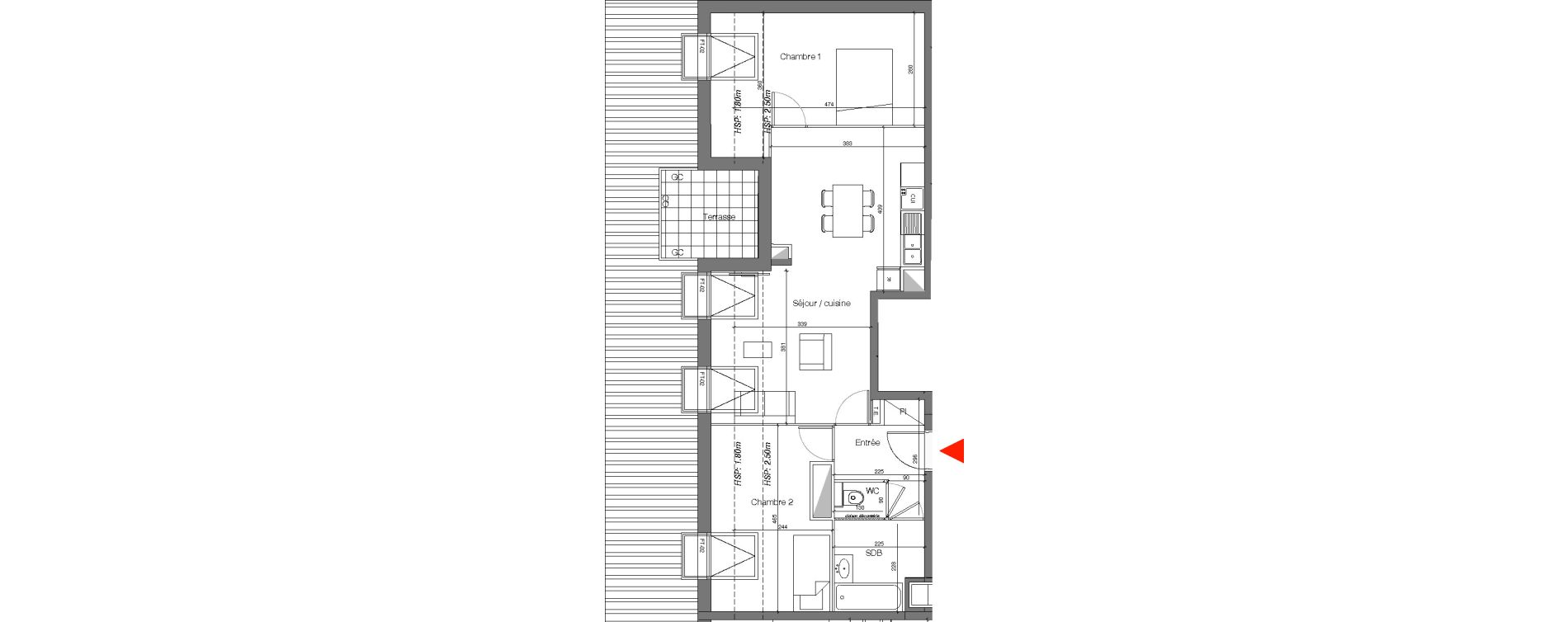 Appartement T3 de 61,44 m2 &agrave; Champigny-Sur-Marne Quatre cit&eacute;s