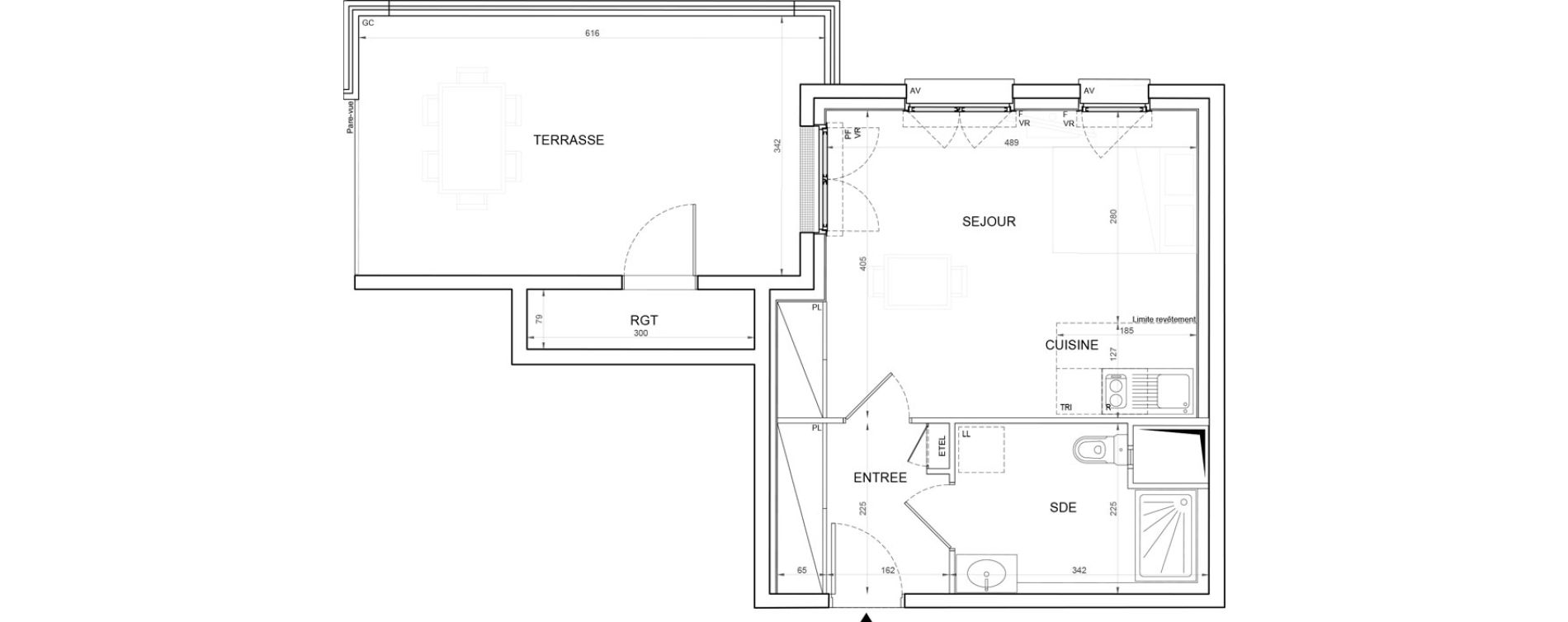 Appartement T1 de 34,68 m2 &agrave; Champigny-Sur-Marne Plateau