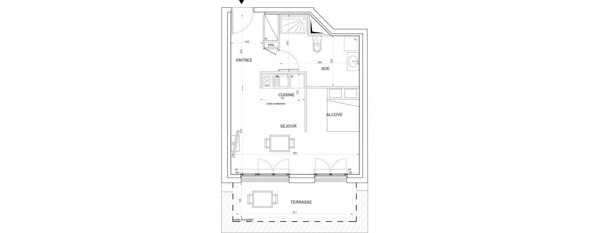 Appartement T1 de 36,64 m2 &agrave; Champigny-Sur-Marne Plateau