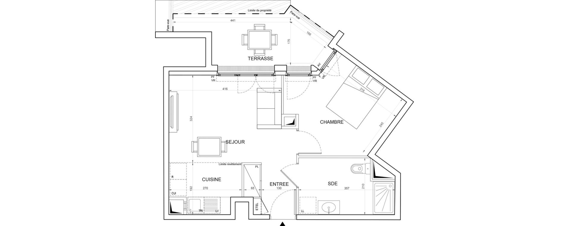 Appartement T2 de 40,00 m2 &agrave; Champigny-Sur-Marne Plateau