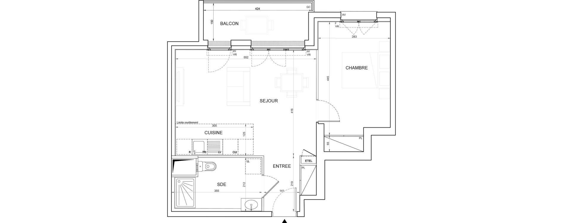 Appartement T2 de 46,73 m2 &agrave; Champigny-Sur-Marne Plateau