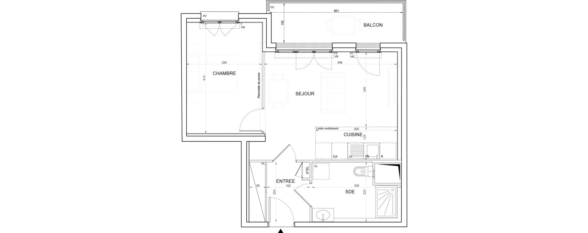 Appartement T2 de 43,81 m2 &agrave; Champigny-Sur-Marne Plateau