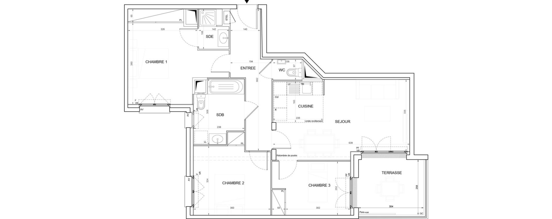 Appartement T4 de 78,33 m2 &agrave; Champigny-Sur-Marne Plateau