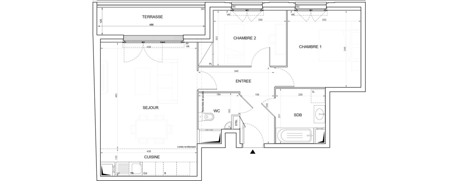 Appartement T3 de 63,06 m2 &agrave; Champigny-Sur-Marne Plateau