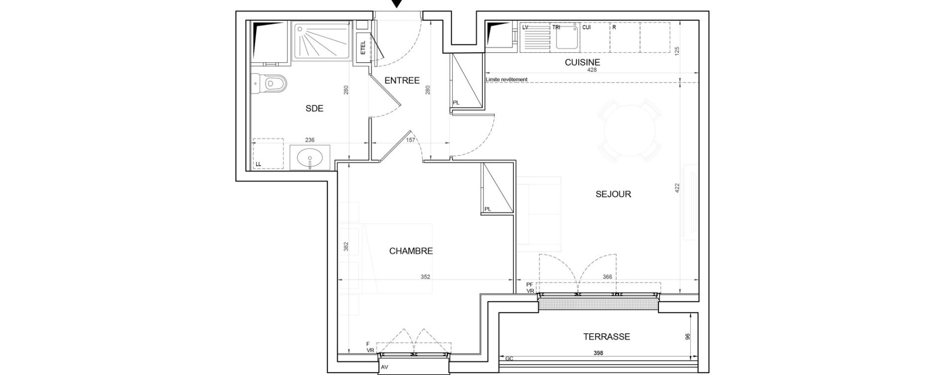 Appartement T2 de 45,55 m2 &agrave; Champigny-Sur-Marne Plateau