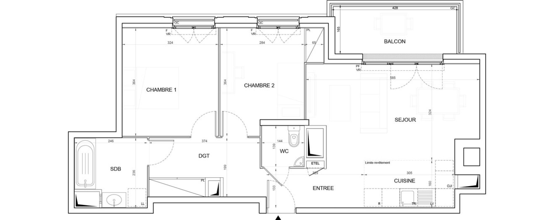 Appartement T3 de 63,66 m2 &agrave; Champigny-Sur-Marne Plateau