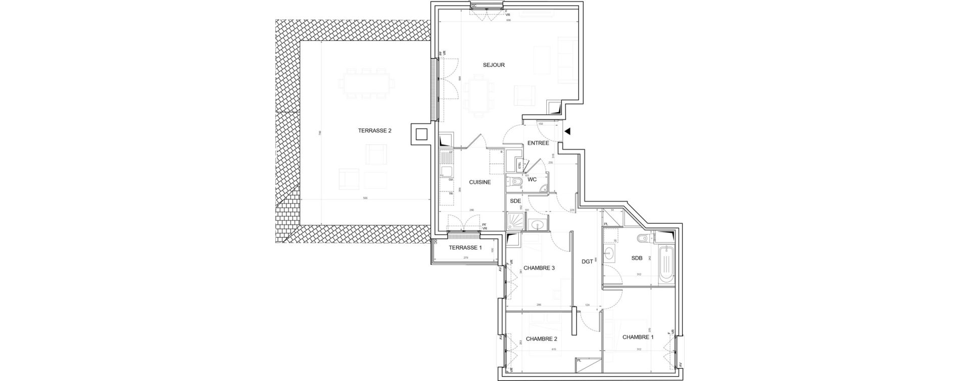 Appartement T4 de 98,13 m2 &agrave; Champigny-Sur-Marne Plateau