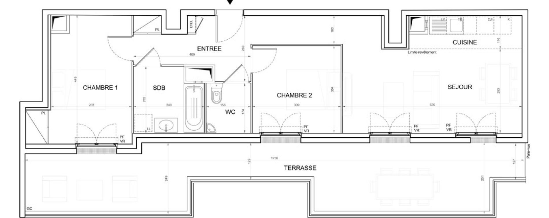 Appartement T3 de 64,89 m2 &agrave; Champigny-Sur-Marne Plateau