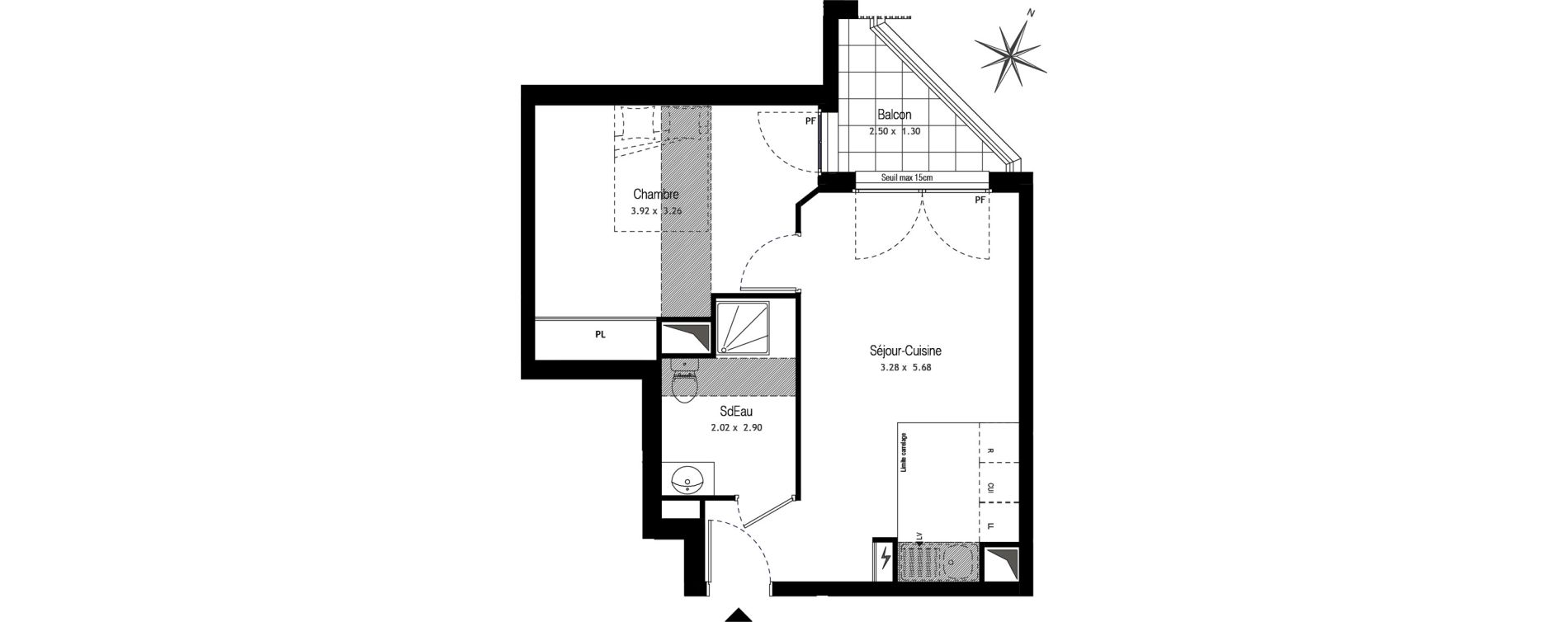 Appartement T2 de 39,97 m2 &agrave; Champigny-Sur-Marne Centre