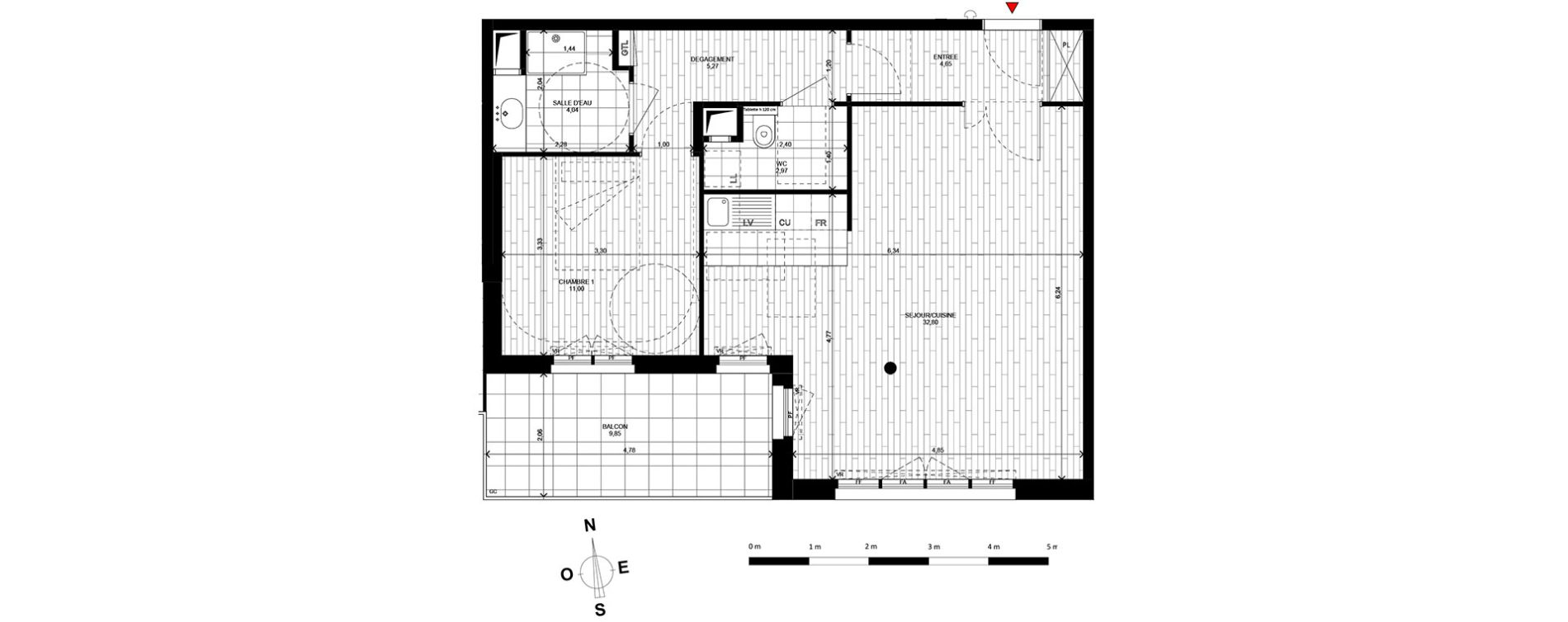 Appartement T2 de 60,73 m2 &agrave; Charenton-Le-Pont Centre