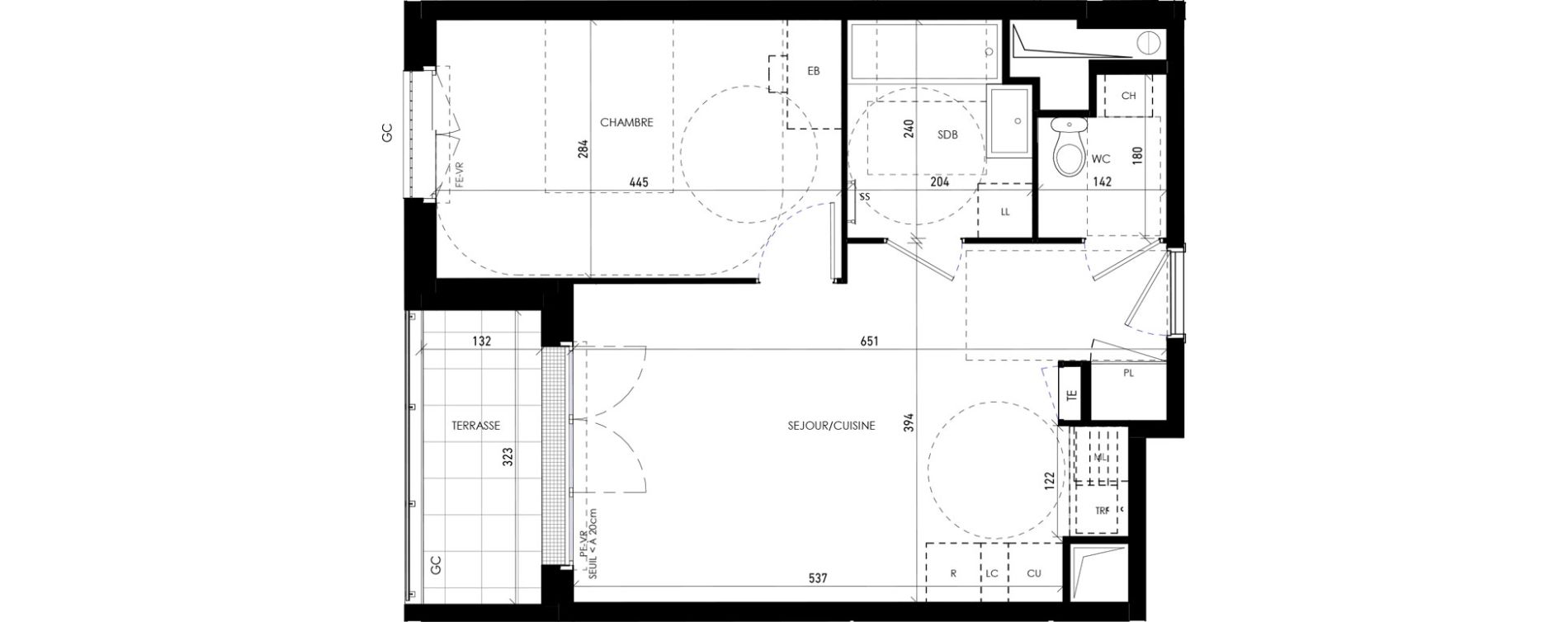 Appartement T2 de 42,27 m2 &agrave; Chennevi&egrave;res-Sur-Marne Paris - chennevi&egrave;res