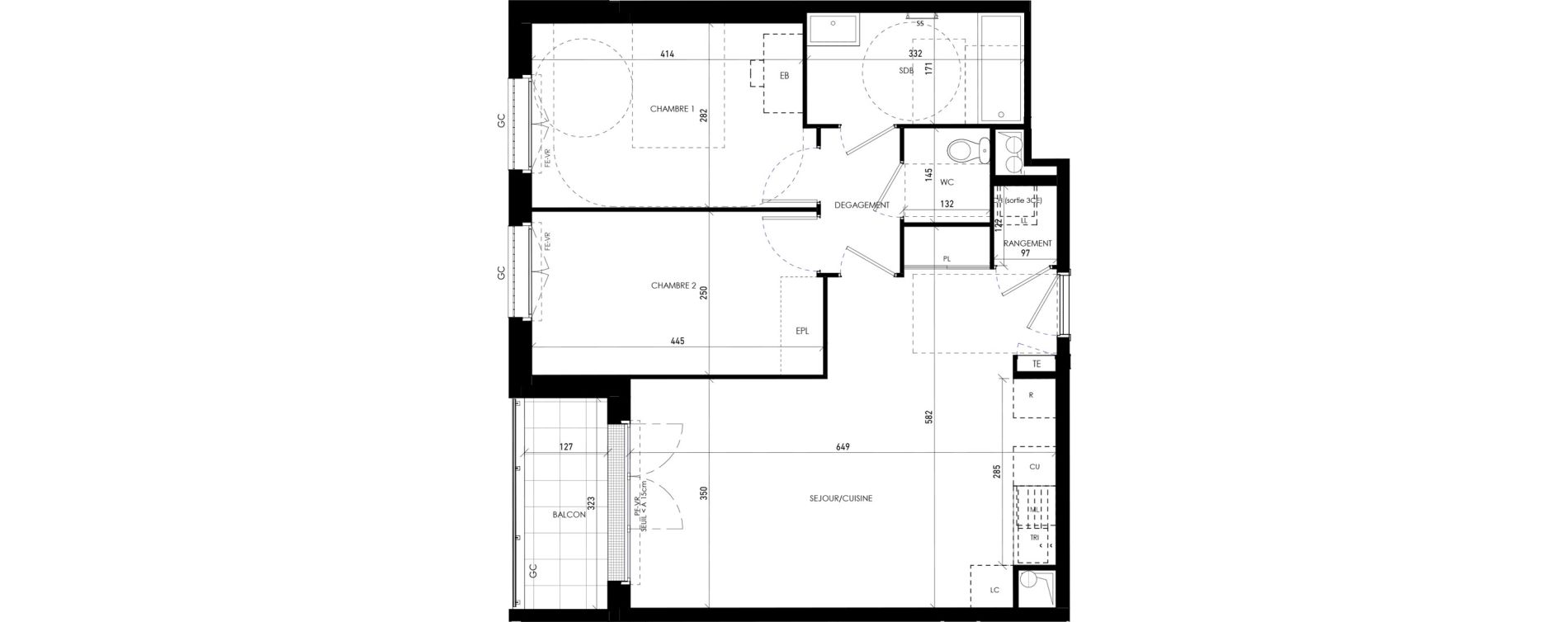 Appartement T3 de 63,20 m2 &agrave; Chennevi&egrave;res-Sur-Marne Paris - chennevi&egrave;res