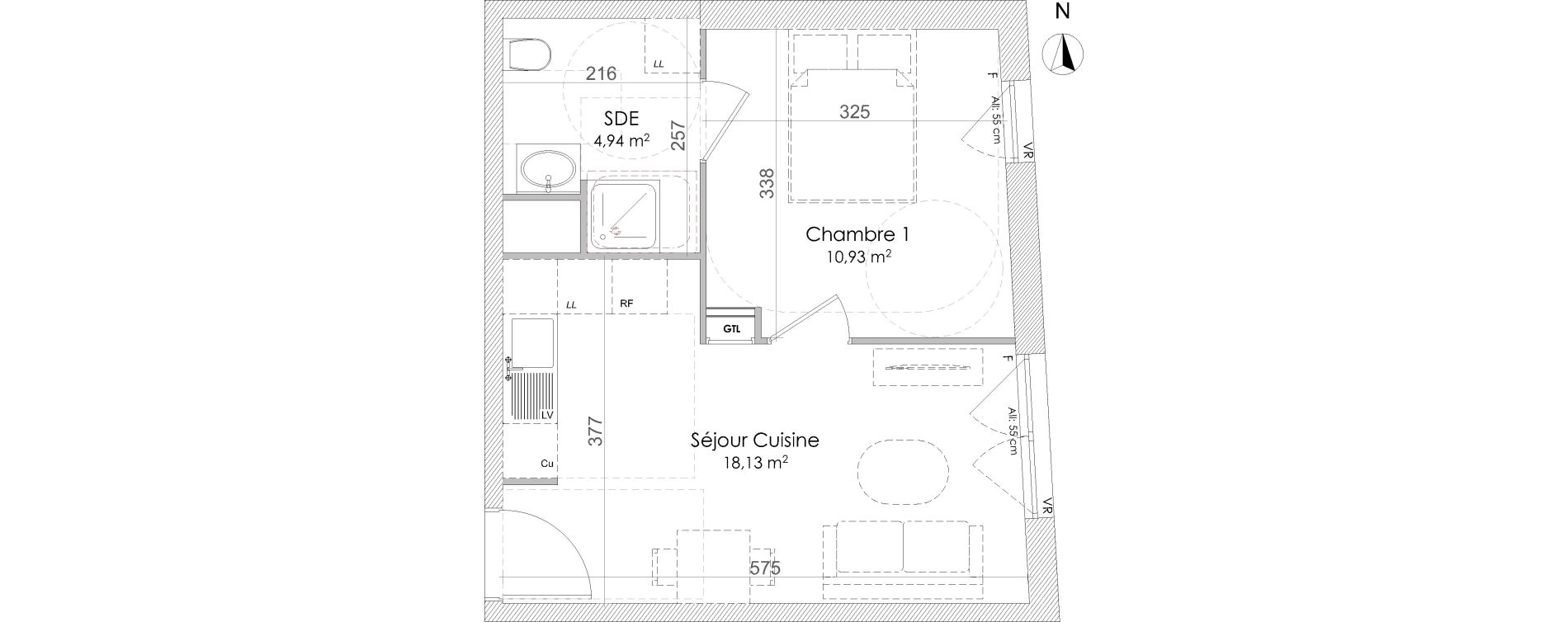 Appartement T2 de 34,00 m2 &agrave; Chennevi&egrave;res-Sur-Marne Centre