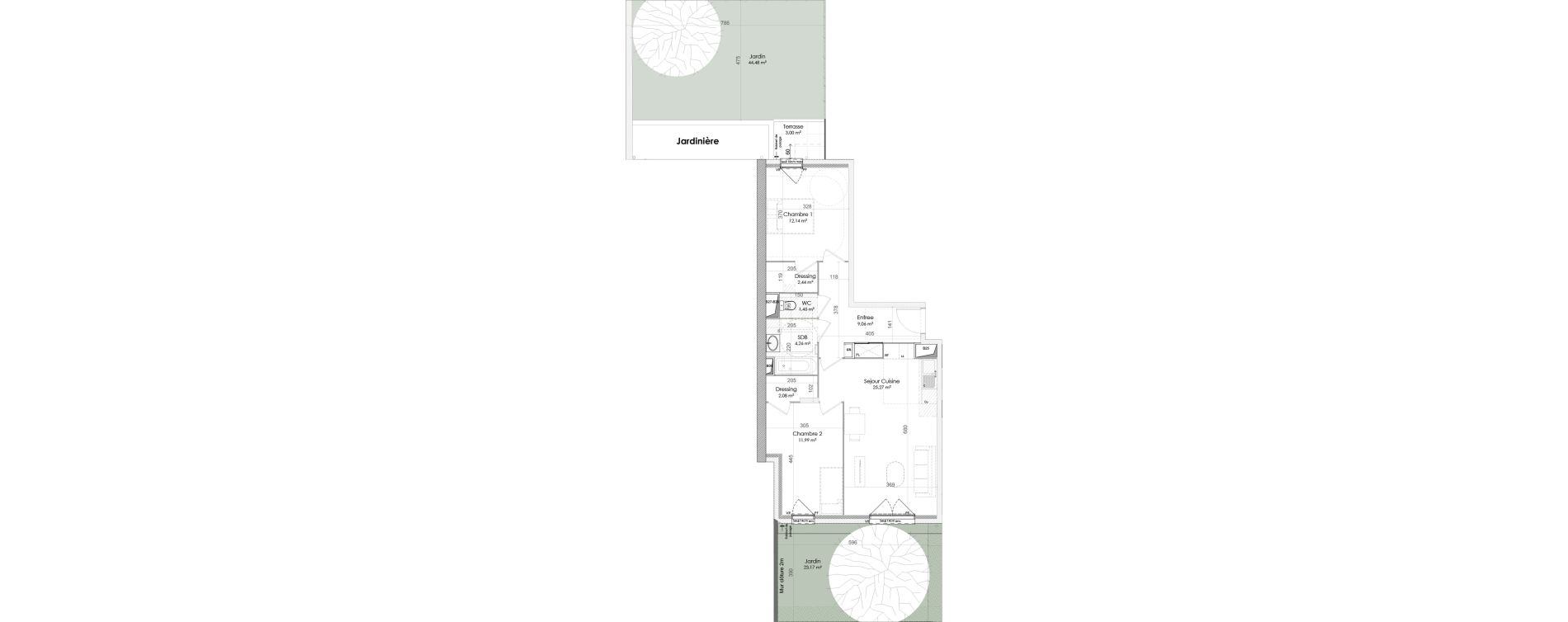 Appartement T3 de 68,69 m2 &agrave; Chennevi&egrave;res-Sur-Marne Centre