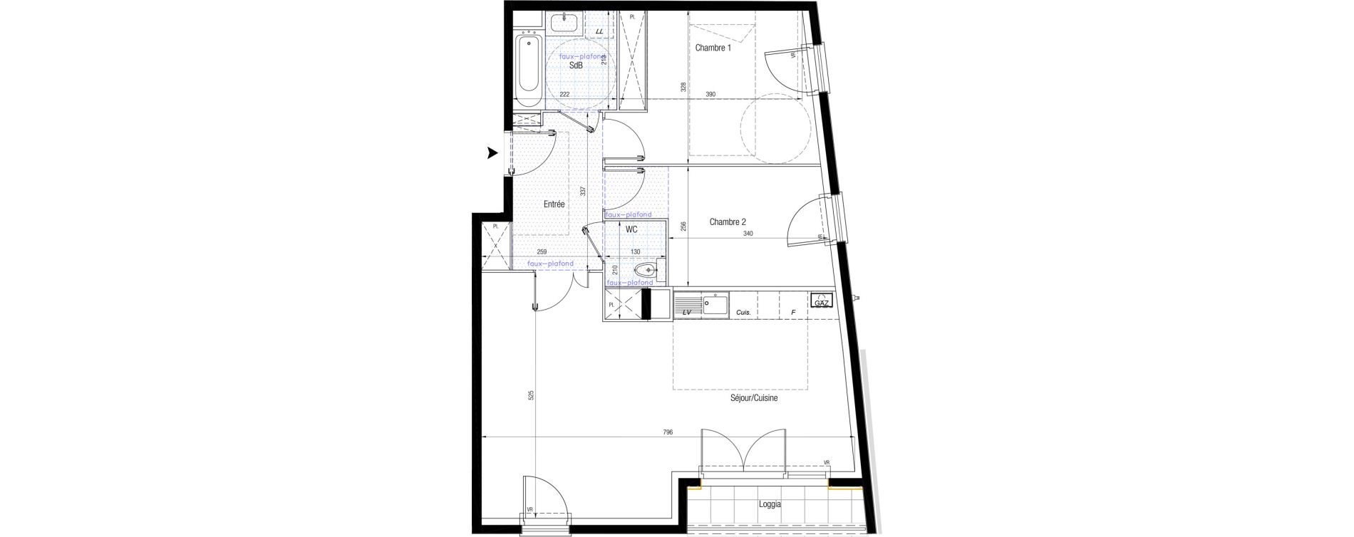 Appartement T3 de 71,75 m2 &agrave; Chennevi&egrave;res-Sur-Marne Le fort - la maillarde