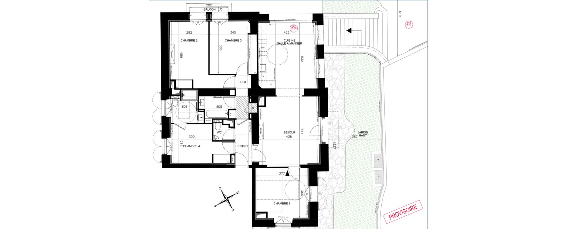 Appartement T5 de 113,52 m2 &agrave; Chennevi&egrave;res-Sur-Marne Centre
