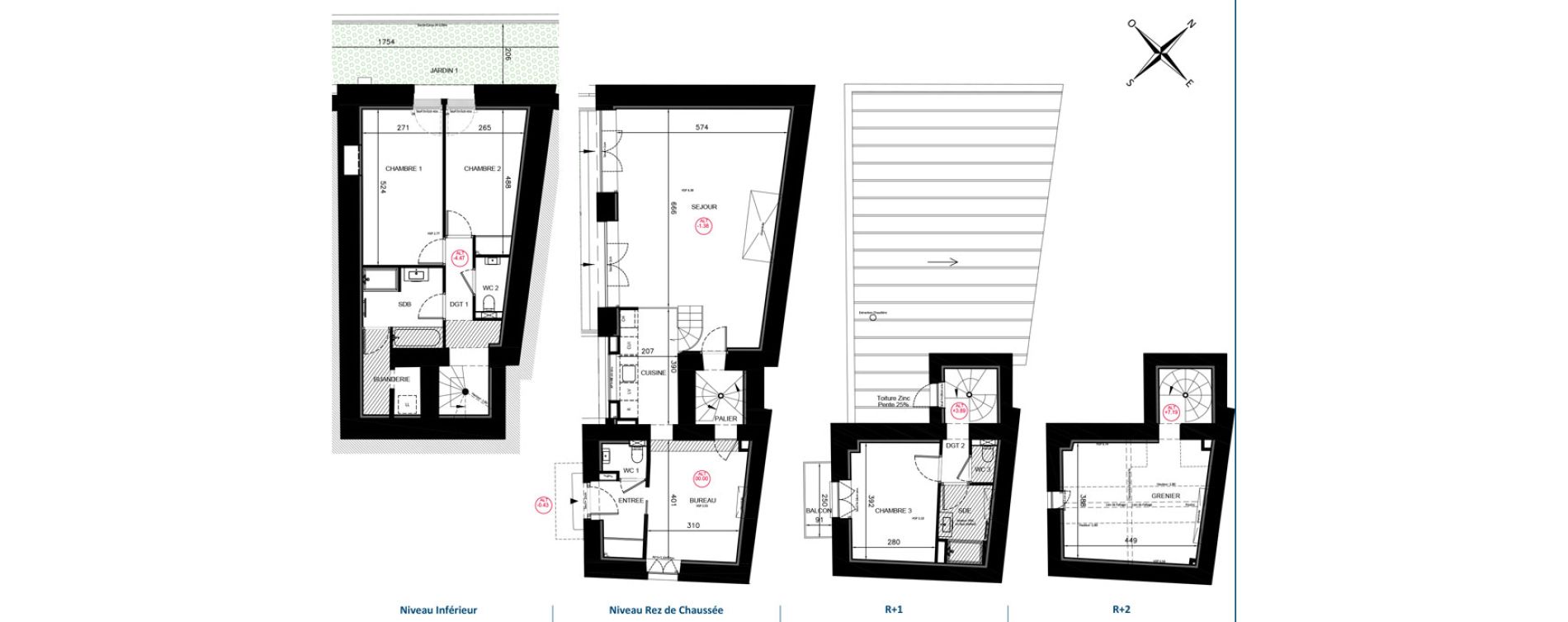 Appartement T5 de 128,64 m2 &agrave; Chennevi&egrave;res-Sur-Marne Centre