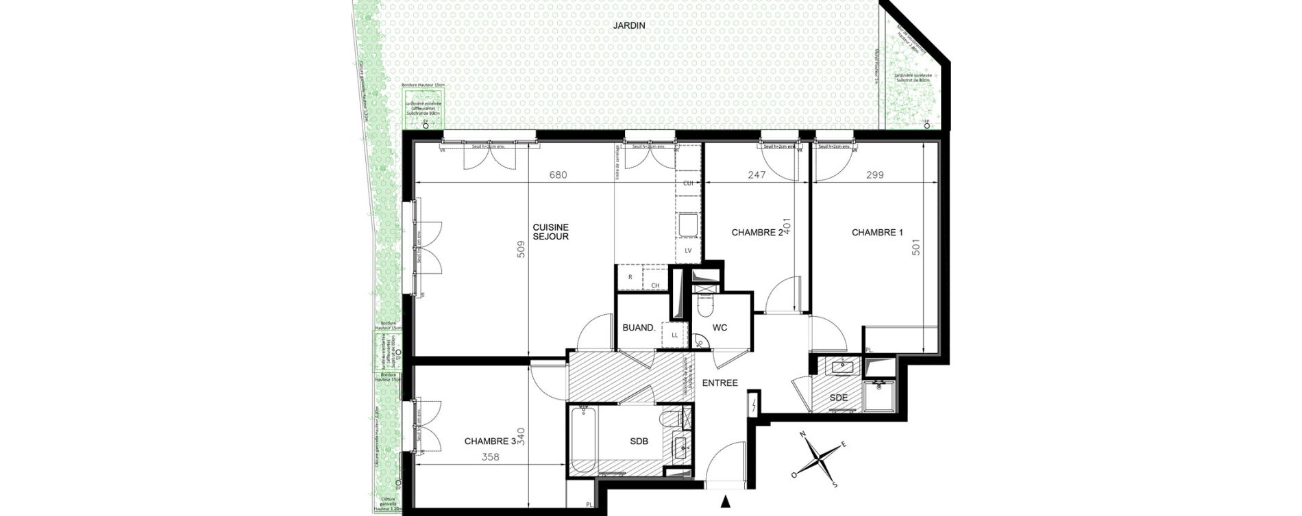 Appartement T4 de 88,43 m2 &agrave; Chennevi&egrave;res-Sur-Marne Centre