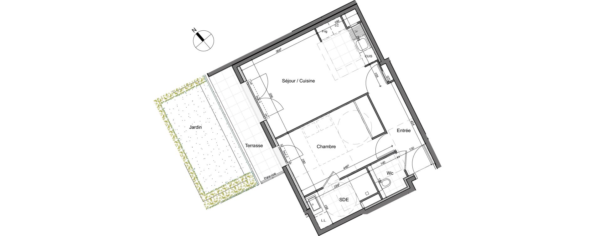 Appartement T2 de 43,61 m2 &agrave; Chennevi&egrave;res-Sur-Marne Paris - chennevi&egrave;res