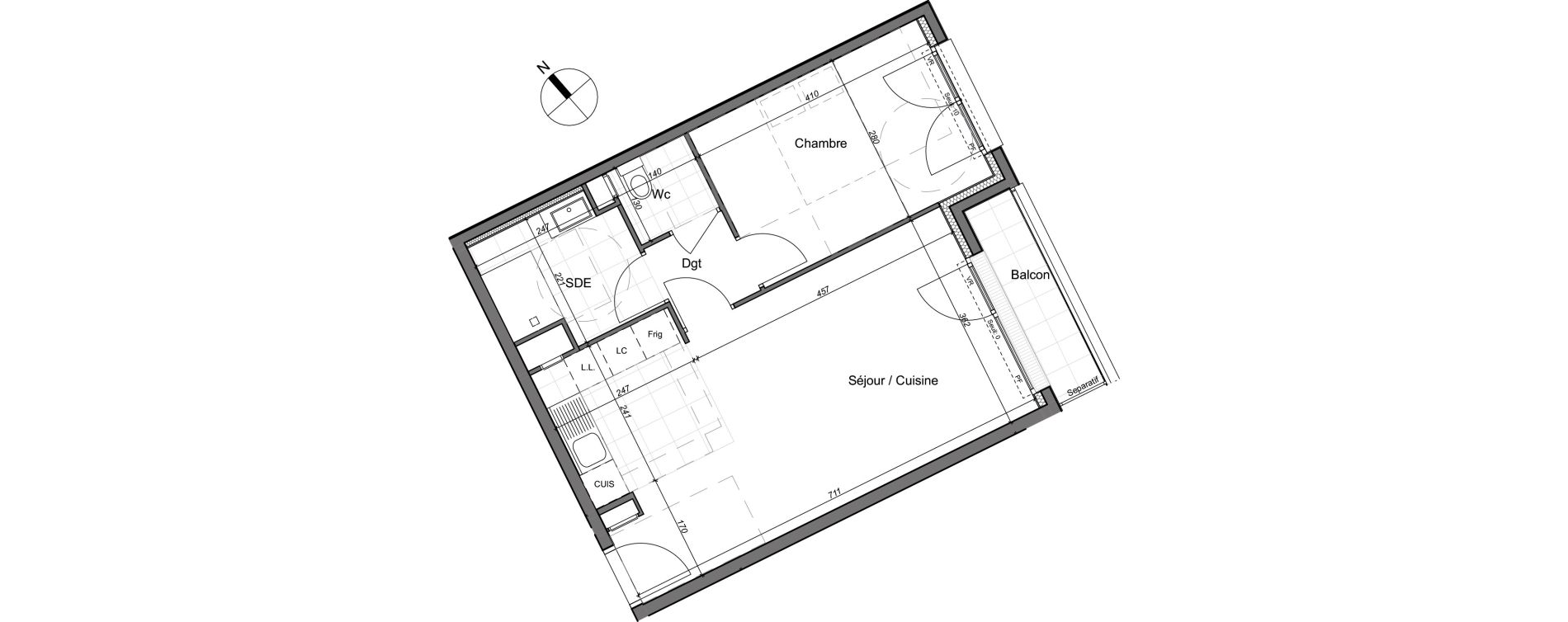 Appartement T2 de 46,80 m2 &agrave; Chennevi&egrave;res-Sur-Marne Paris - chennevi&egrave;res