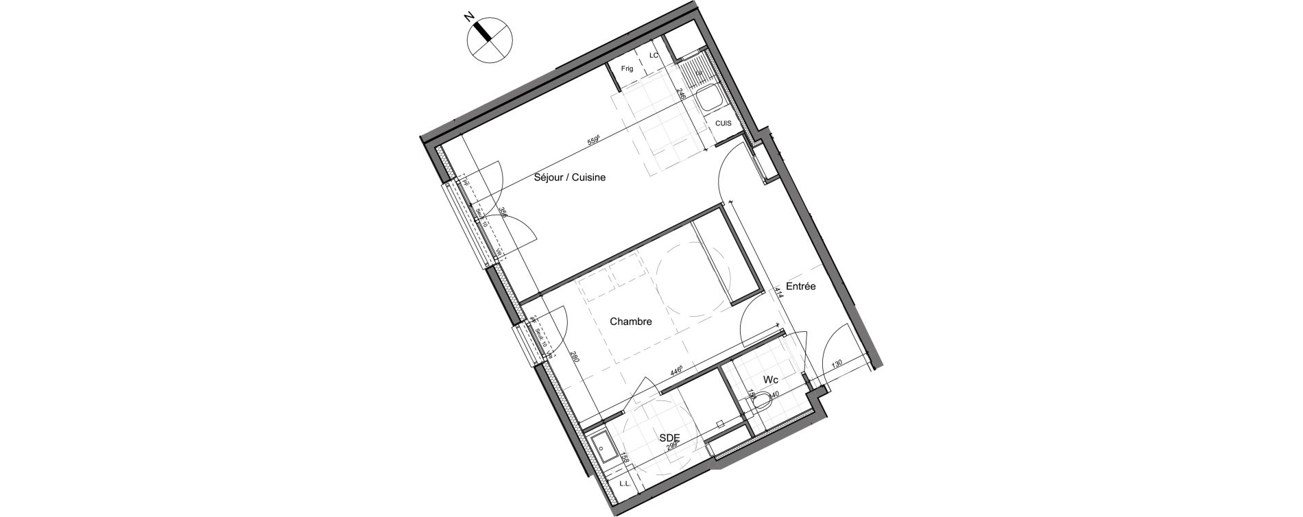Appartement T2 de 43,79 m2 &agrave; Chennevi&egrave;res-Sur-Marne Paris - chennevi&egrave;res