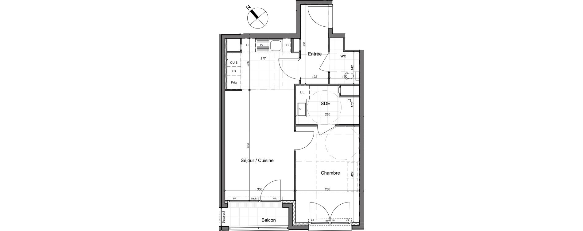 Appartement T2 de 44,20 m2 &agrave; Chennevi&egrave;res-Sur-Marne Paris - chennevi&egrave;res