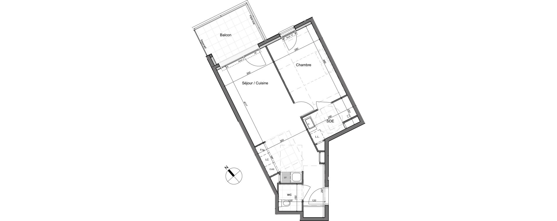 Appartement T2 de 43,28 m2 &agrave; Chennevi&egrave;res-Sur-Marne Paris - chennevi&egrave;res