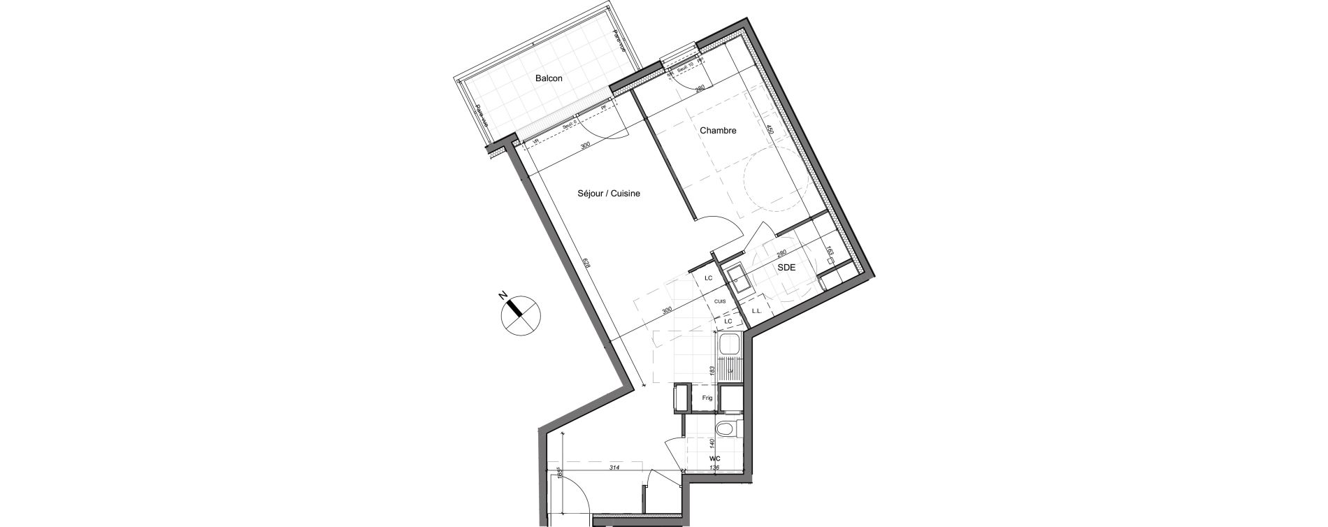Appartement T2 de 47,03 m2 &agrave; Chennevi&egrave;res-Sur-Marne Paris - chennevi&egrave;res