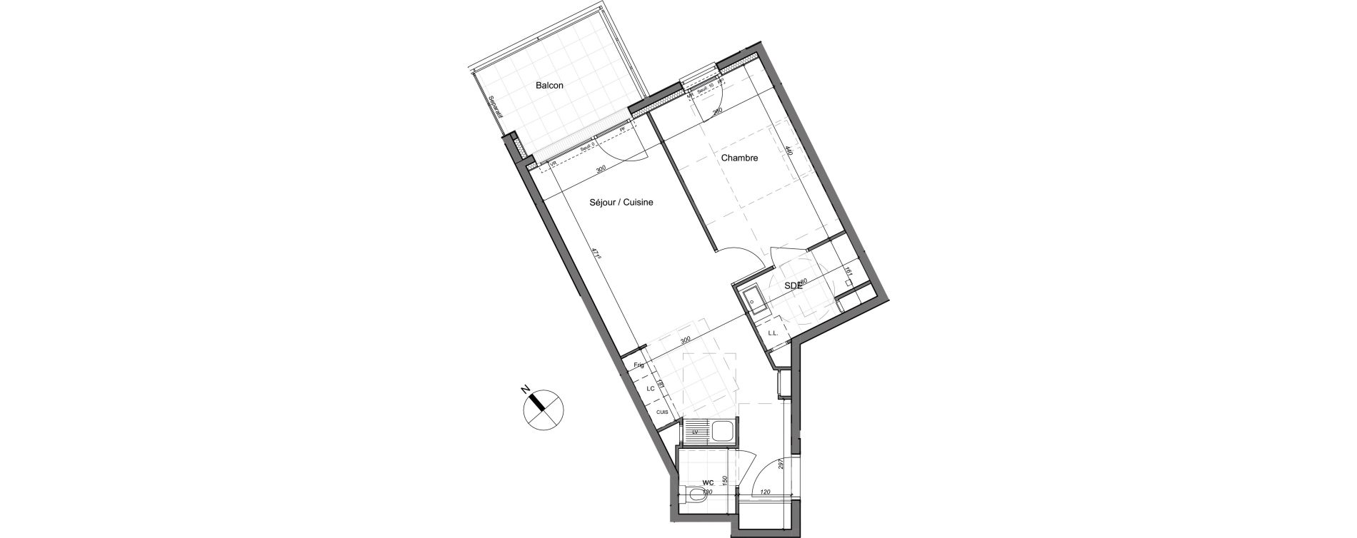 Appartement T2 de 43,28 m2 &agrave; Chennevi&egrave;res-Sur-Marne Paris - chennevi&egrave;res