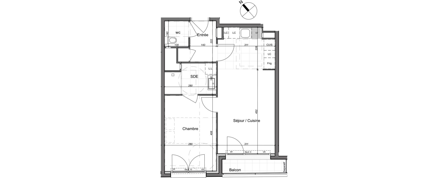 Appartement T2 de 41,74 m2 &agrave; Chennevi&egrave;res-Sur-Marne Paris - chennevi&egrave;res