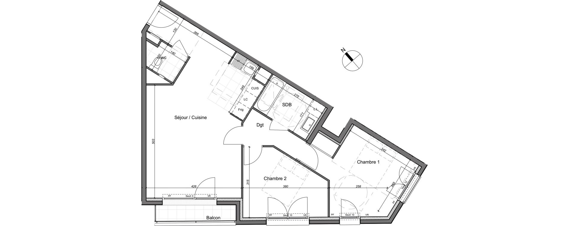 Appartement T3 de 63,77 m2 &agrave; Chennevi&egrave;res-Sur-Marne Paris - chennevi&egrave;res