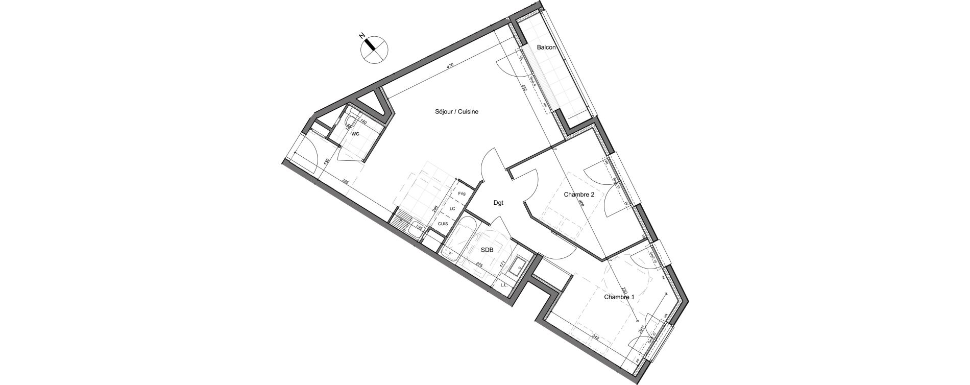 Appartement T3 de 65,36 m2 &agrave; Chennevi&egrave;res-Sur-Marne Paris - chennevi&egrave;res