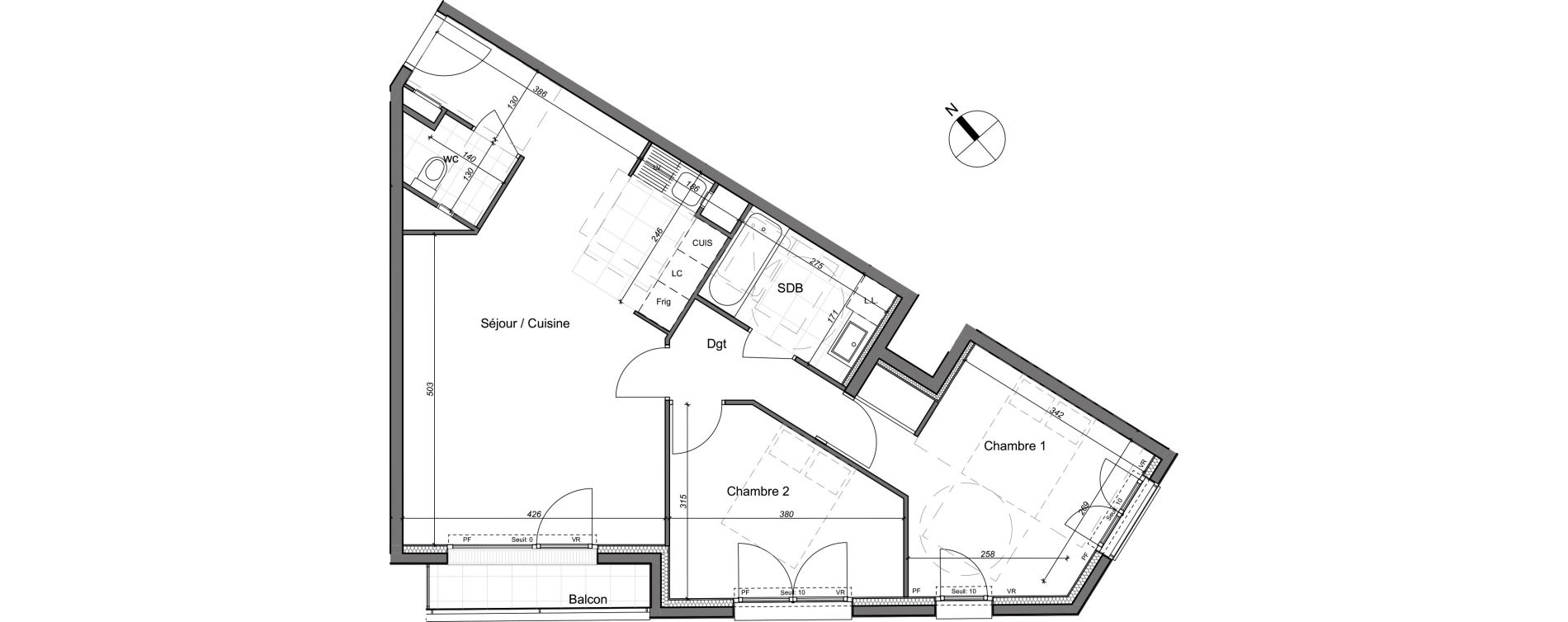 Appartement T3 de 63,77 m2 &agrave; Chennevi&egrave;res-Sur-Marne Paris - chennevi&egrave;res