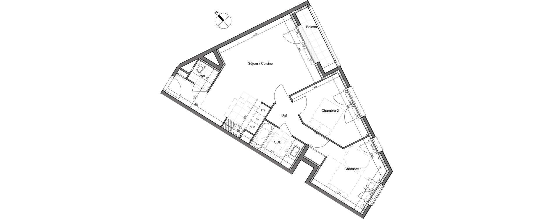 Appartement T3 de 65,36 m2 &agrave; Chennevi&egrave;res-Sur-Marne Paris - chennevi&egrave;res