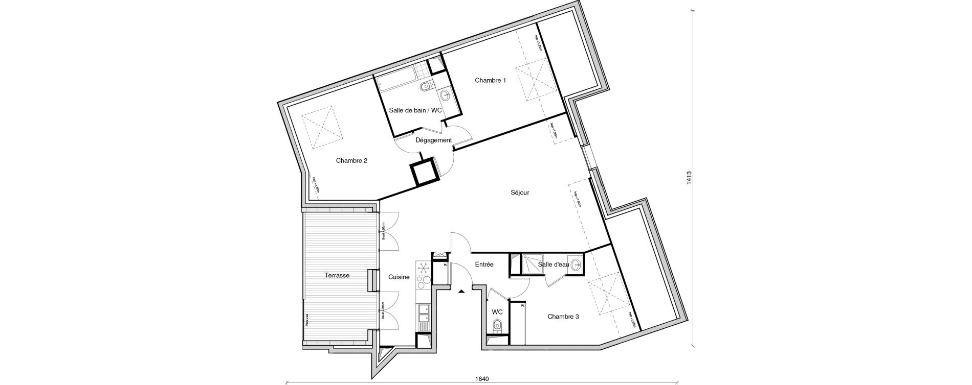 Appartement T4 de 106,81 m2 &agrave; Chennevi&egrave;res-Sur-Marne Paris - chennevi&egrave;res