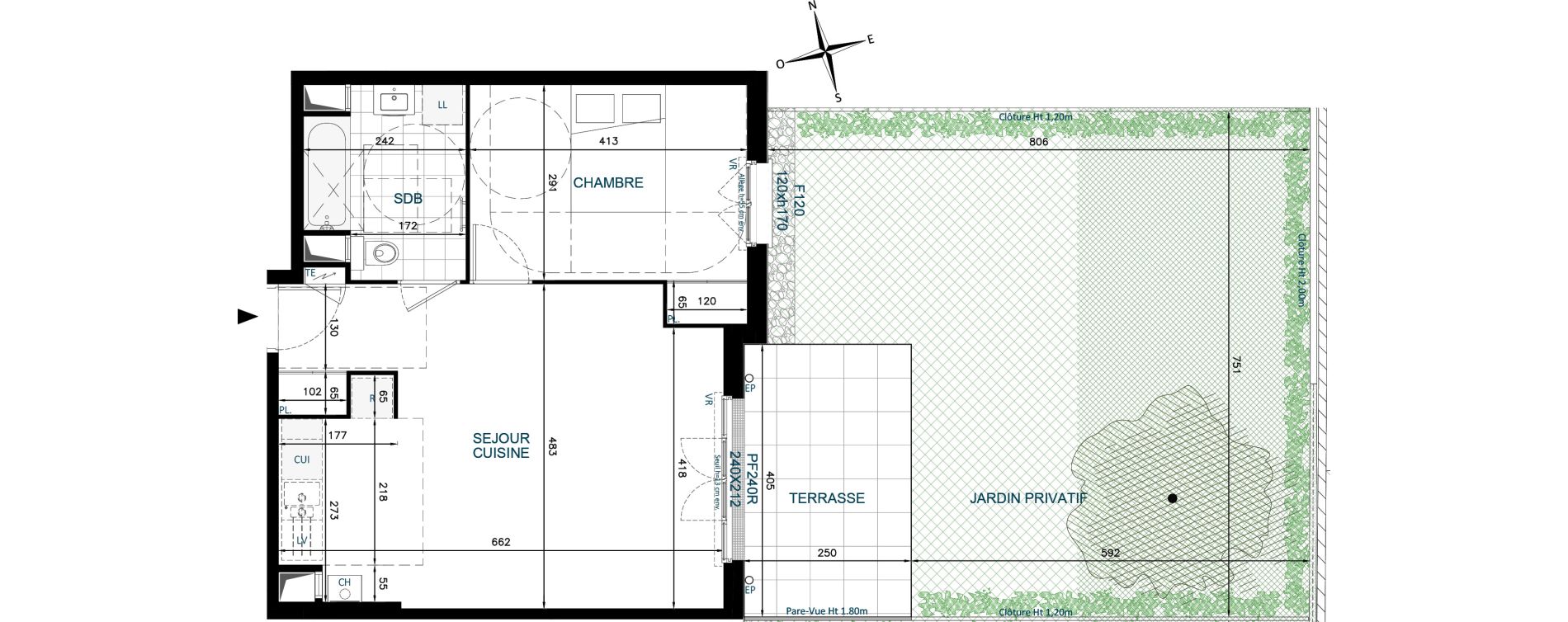 Appartement T2 de 49,68 m2 &agrave; Chennevi&egrave;res-Sur-Marne Paris - chennevi&egrave;res