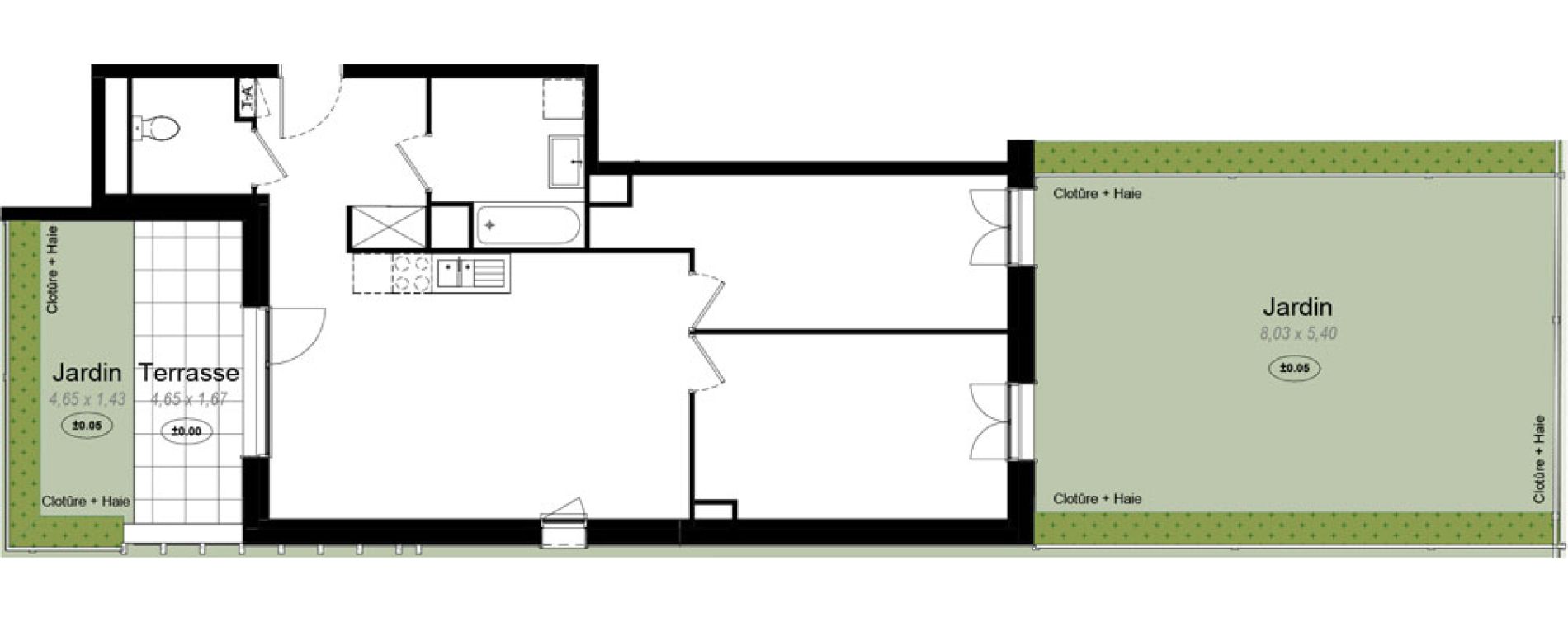 Appartement T3 de 67,70 m2 &agrave; Chennevi&egrave;res-Sur-Marne Le fort - la maillarde