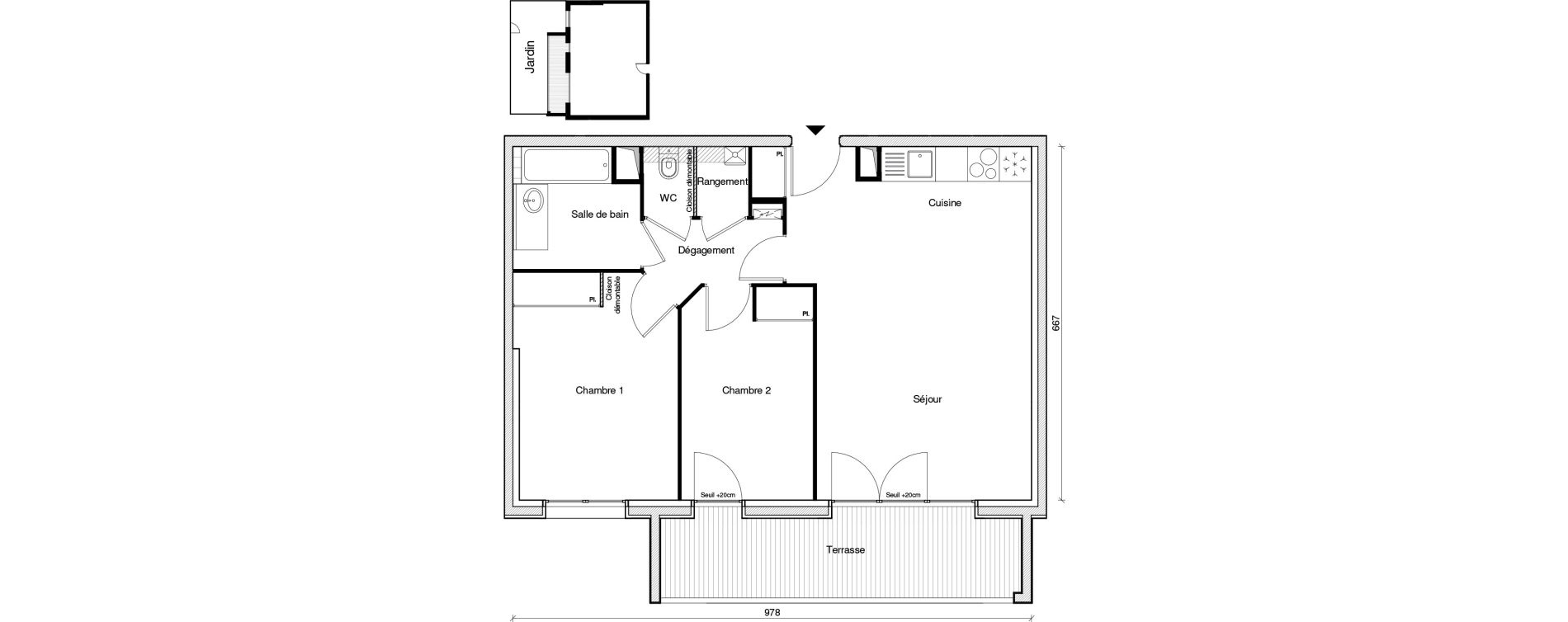 Appartement T3 de 62,79 m2 &agrave; Chennevi&egrave;res-Sur-Marne Paris - chennevi&egrave;res