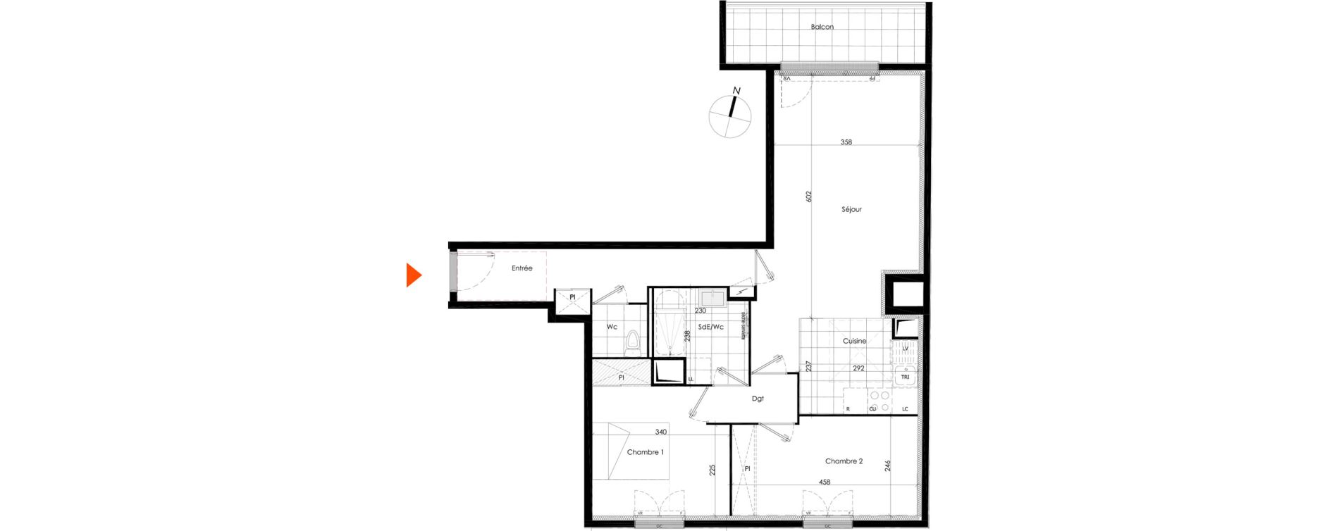 Appartement T3 de 69,65 m2 &agrave; Chennevi&egrave;res-Sur-Marne Centre