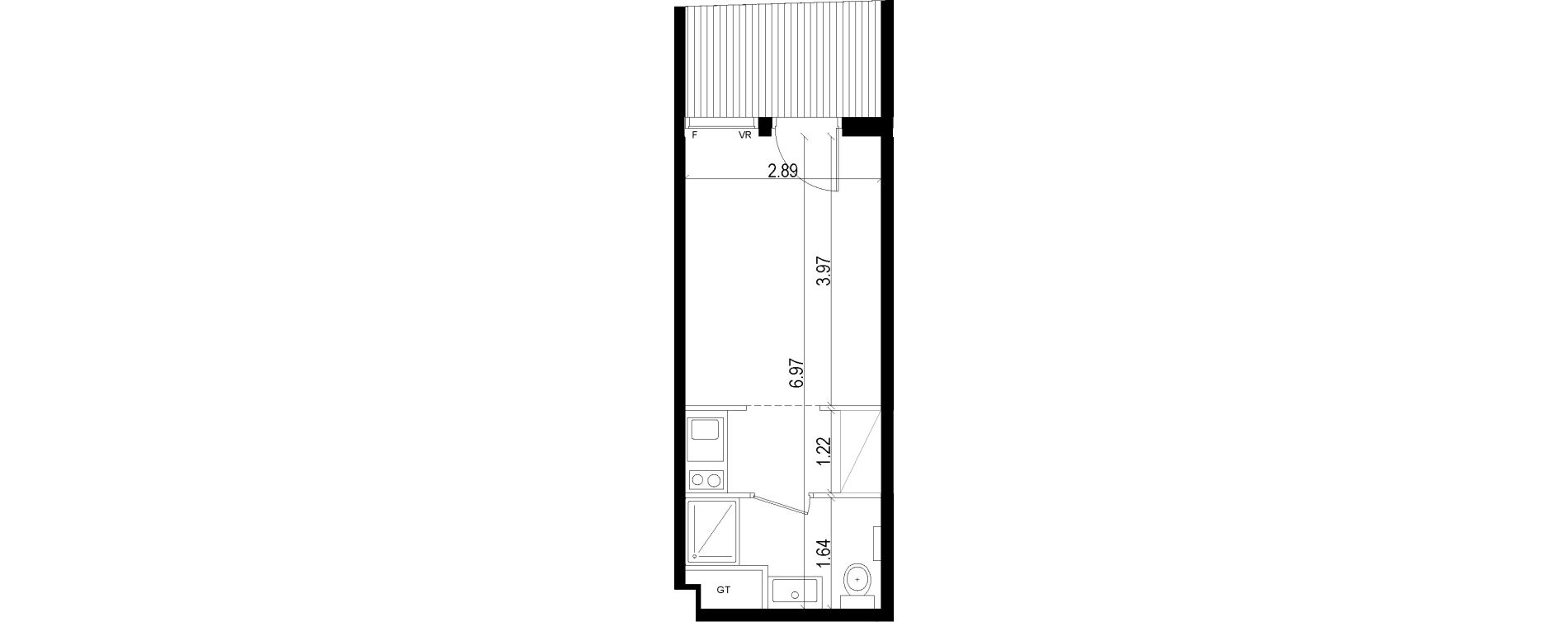 Appartement T1 de 19,30 m2 &agrave; Chevilly-Larue Triangle des meuniers